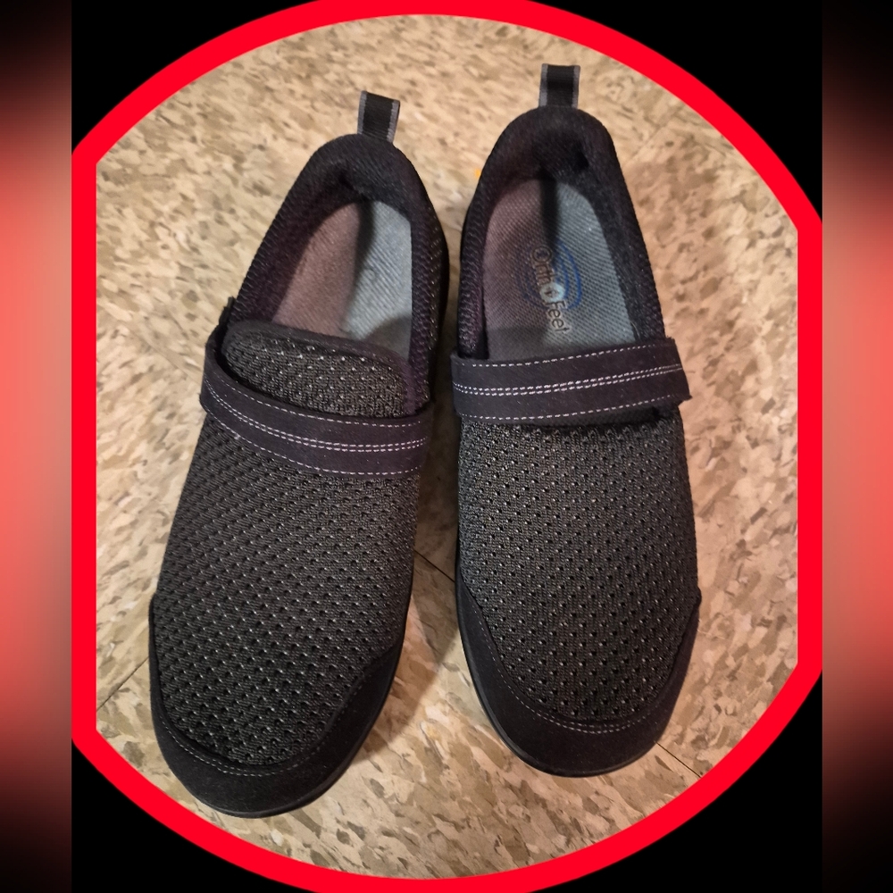OrtthoFeet Quincy Stretch Casual Slip-On Shoes S/8.5W